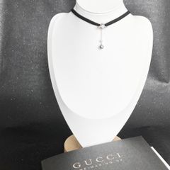  Vòng Cổ Choker Gucci Con Ong Ngọc Trai & Pha Lê Trắng Đen 