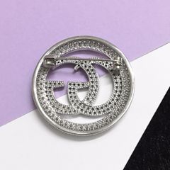  Cài Áo Nam, Nữ - Gucci Màu Trắng Pha Lê (AG) 