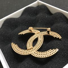  Cài Áo Nam, Nữ - Chanel Màu Vàng Hồng Pha Lê Trắng (AM) 