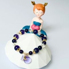  Vòng Đá Phong Thuỷ Cao Cấp - Túi Tiền May Mắn Đá Thạch Anh Tím Tự Nhiên 