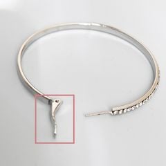  Bông Tai Khoen Tròn Bản To Màu Trắng 6cm Pha Lê (BX) 