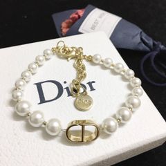  Bộ Trang Sức Dior Vàng - Vòng cổ Choker & Vòng Tay Ngọc Trai Quý Phái 