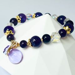  Vòng Đá Phong Thuỷ Cao Cấp - Túi Tiền May Mắn Đá Thạch Anh Tím Tự Nhiên 