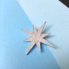  Cài Áo Nam, Nữ - Ngôi Sao Pha Lê Trắng (AD) 