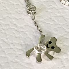  Dây Chuyền Bạc Cao Cấp - Con Gấu Pha Lê Dễ Thương 
