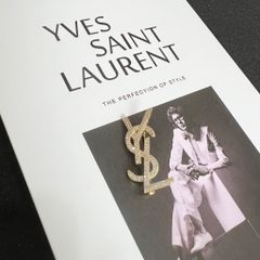  Cài Áo Nam, Nữ - YSL Màu Vàng Pha Lê Trắng (AK) 