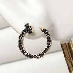  Bông Tai Cartier Cây Đinh Màu Vàng Pha Lê Đen Cá Tính (AD) 