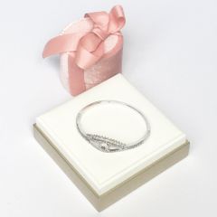  Vòng Tay Con Mắt Pha Lê Trắng Đen (AB) 