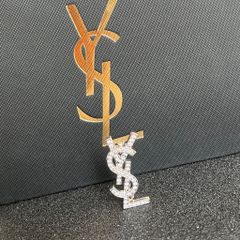  Cài Áo Nam, Nữ - YSL Màu Trắng Pha Lê (AL) 