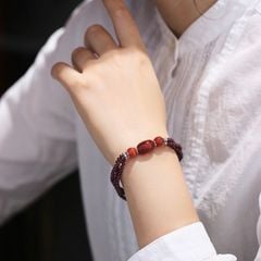  Vòng Đá Phong Thuỷ Cao Cấp - Đá Garnet Ngọc Hồng Lựu Tự Nhiên 3 Vòng May Mắn & Bình An 