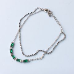  Vòng Tay 2 Vòng Pha Lê Xanh Lá Tinh Tế 