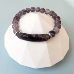  Vòng Đá Phong Thuỷ Cao Cấp - Đá Thạch Anh Tím Tự Nhiên Bảng Dài 