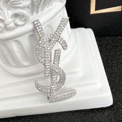  Cài Áo Nam, Nữ - YSL Màu Trắng Pha Lê (AJ) 