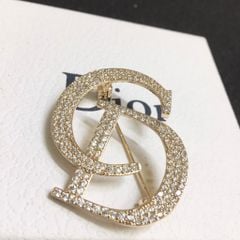  Cài Áo Nam, Nữ - Dior Màu Vàng Hồng Pha Lê Trắng (AG) 