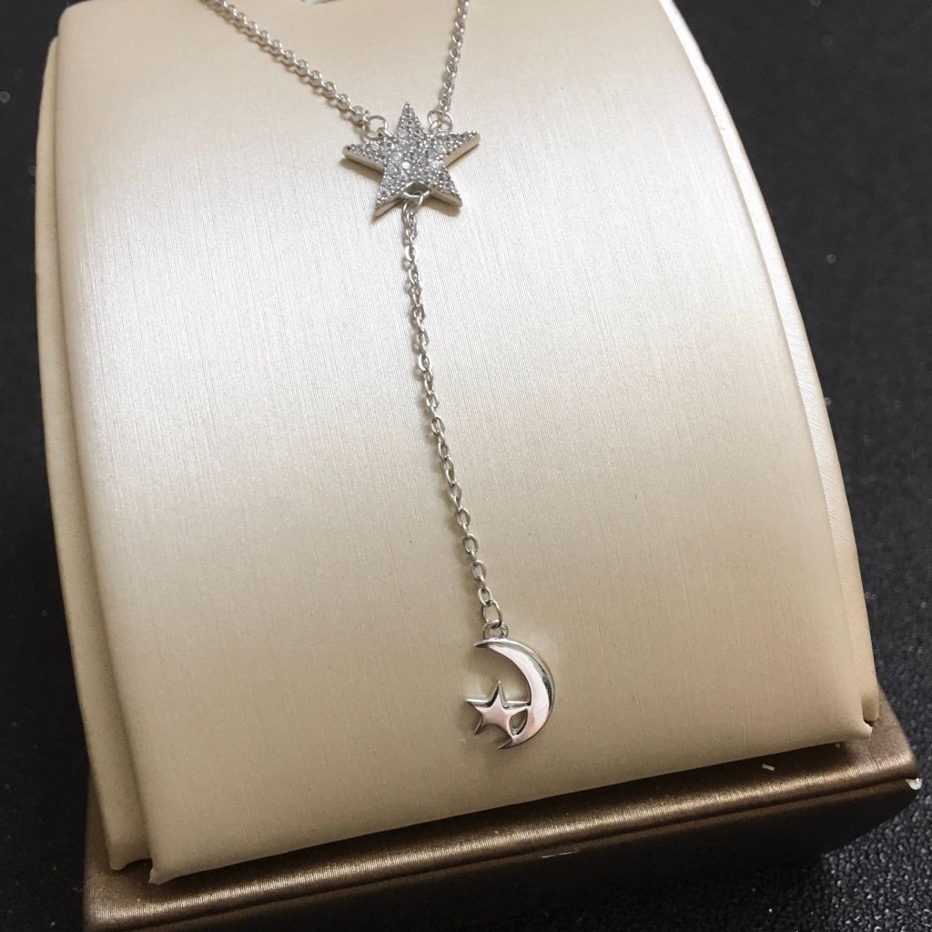  Bộ Trang Sức Bạc Cao Cấp - Ngôi Sao & Mặt Trăng Pha Lê (AD) 