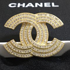  Cài Áo Nam, Nữ - Chanel Màu Vàng Pha Lê Trắng (BN) 