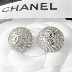  Bông Tai Chanel Màu Trắng Pha Lê (BZ) 