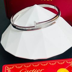  Vòng Tay TiTan Cao Cấp - Cây Đinh Cartier Pha Lê Trắng (AE) 