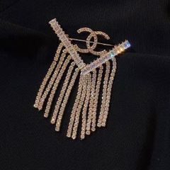  Cài Áo Nam, Nữ - Chanel Màu Trắng Pha Lê (CB) 