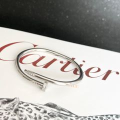  Vòng Tay Nam, Nữ TiTan Cao Cấp - Cartier Cây Đinh Màu Trắng Pha Lê (AH) 