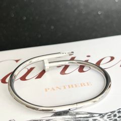  Vòng Tay Nam, Nữ TiTan Cao Cấp - Cartier Cây Đinh Màu Trắng Pha Lê (AH) 