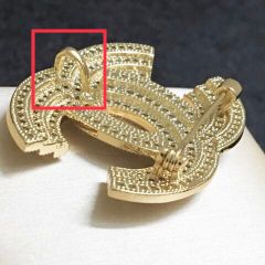  Cài Áo Nam, Nữ - Chanel Màu Vàng Pha Lê Trắng (BN) 