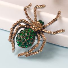  Cài Áo Nam - Con Nhện Màu Vàng Pha Lê Xanh & Vàng (AM) 