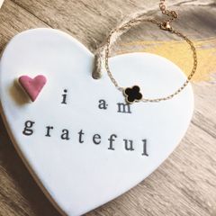  Vòng Tay Titan Cao Cấp - Cỏ 4 Lá May Mắn Màu Vàng Hồng (AA) 