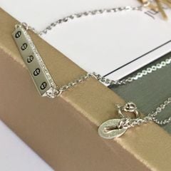  Dây Chuyền Bạc Cao Cấp - Cartier Thanh Ngang Pha Lê (AC) 