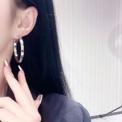  Bông Tai Khoen Tròn Cartier Cá Tính Pha Lê (BF) 