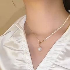  Dây Chuyền Ngắn - Chuỗi Ngọc Trai Nước Ngọt Quý Phái ( Có 2 Kiểu Đeo ) 