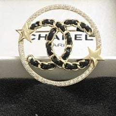  Cài Áo Nam, Nữ - Chanel Màu Vàng Pha Lê Trắng (AU) 