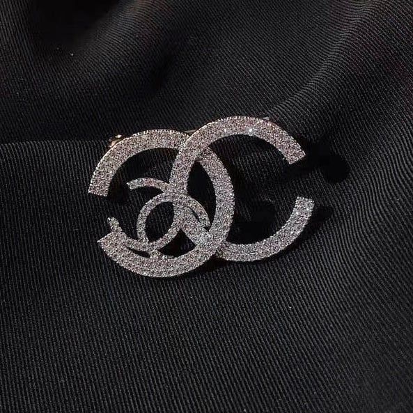  Cài Áo Nam, Nữ - Chanel Pha Lê Trắng (DD) 