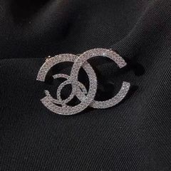  Cài Áo Nam, Nữ - Chanel Pha Lê Trắng (DD) 