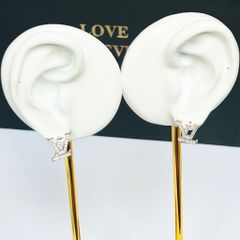  Bông Tai LV Màu Trắng Pha Lê (AE) 