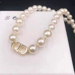  Vòng Cổ Choker Dior Màu Vàng Ngọc Trai Màu Trắng Quý Phái 