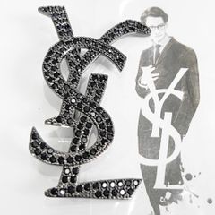  Cài Áo Nam, Nữ - YSL Bản To Pha Lê Đen Sang Trọng (AN) 