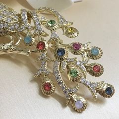  Cài Áo Con Phượng Hoàng Màu Vàng Pha Lê Màu (AA) 