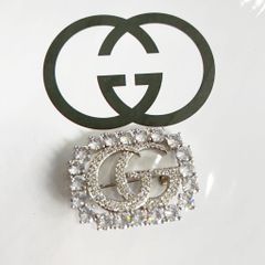  Cài Áo Nam, Nữ - Gucci Pha Lê Trắng (AJ) 