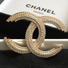  Cài Áo Nam, Nữ - Chanel Màu Vàng Hồng Pha Lê Trắng (AM) 