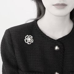  Cài Áo & Mặt Dây Chuyền - Cánh Hoa Chanel Ngọc Trai & Pha Lê (DA) 