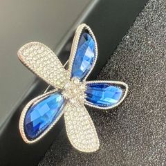  Cài Áo Cánh Hoa Pha Lê Xanh Bích 