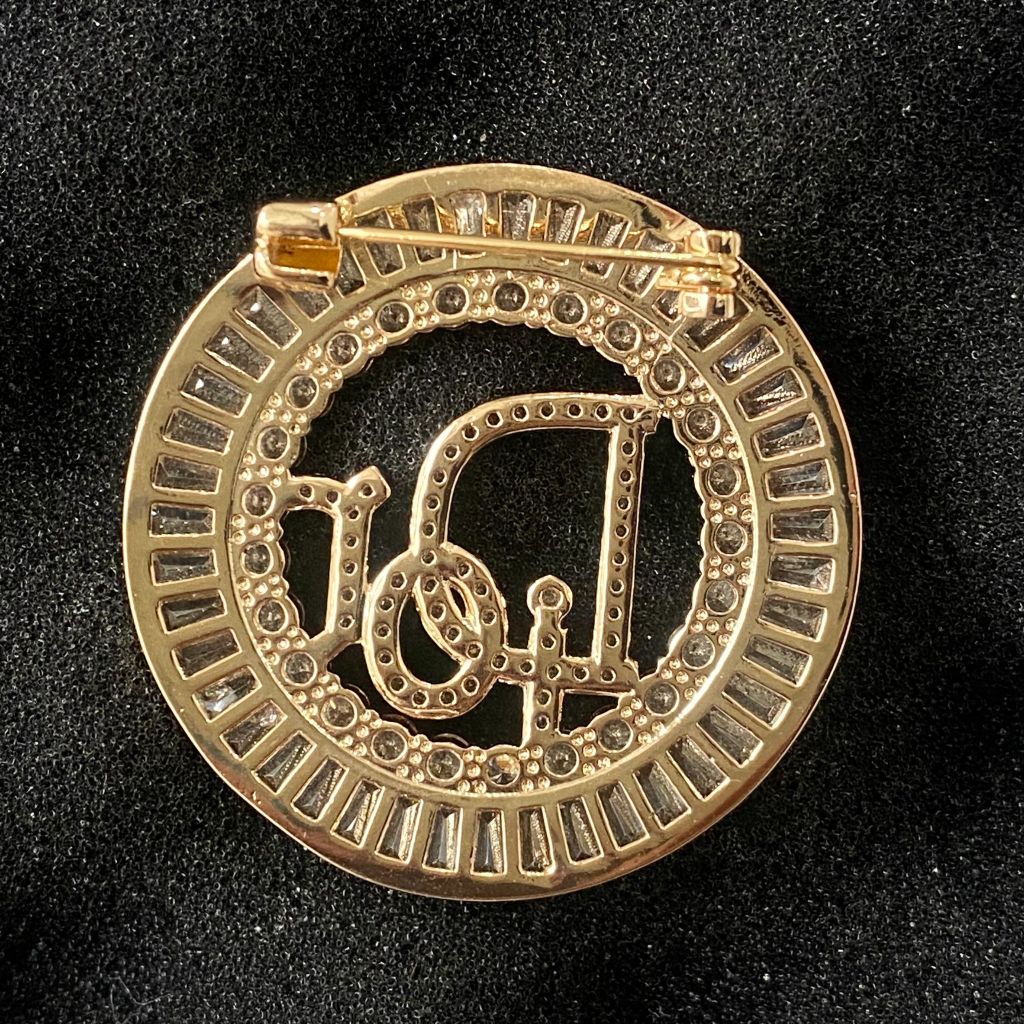  Cài Áo Nam, Nữ - Dior Màu Vàng Pha Lê Trắng (AR) 