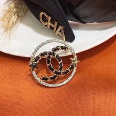  Cài Áo Nam, Nữ - Chanel Màu Vàng Pha Lê Trắng (AU) 