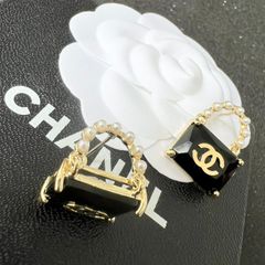  Bông Tai Túi Xách Chanel Bản To Màu Vàng Pha Lê Đen & Ngọc Trai (BW) 