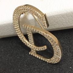 Cài Áo Nam, Nữ - Dior Màu Vàng Hồng Pha Lê Trắng (AG) 