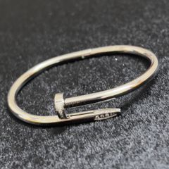  Vòng Tay Nam, Nữ TiTan Cao Cấp - Cartier Cây Đinh Màu Trắng Pha Lê (AH) 