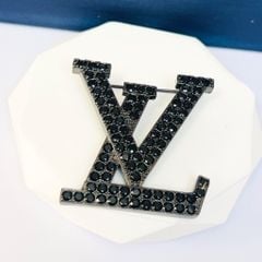  Cài Áo Nam, Nữ - LV Pha Lê Đen Sang Trọng (AI) 