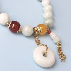  Vòng Đá Phong Thuỷ Cao Cấp - Hồ Lô & Đồng Tiền Đá Cẩm Thạch Tự Nhiên 