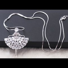  Dây Chuyền Dài Cao Cấp - Cô Gái Pha Lê Australia Trắng Tinh Tế (AA) 